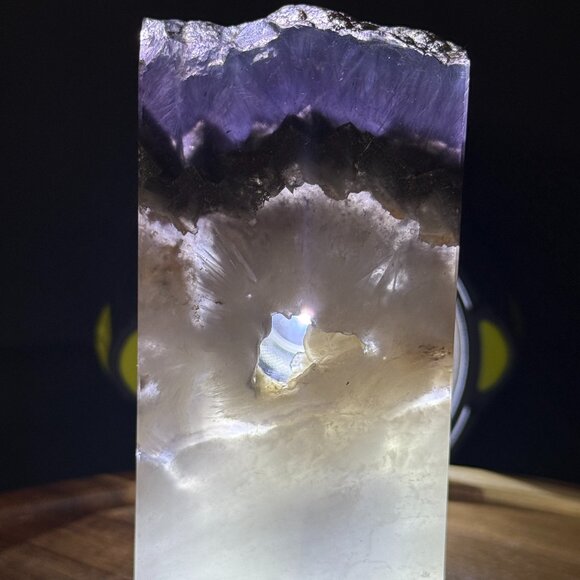 Fluorite Slab Cube Pyrite Inclusions Barite Feathered Slice Natural A - Picture 14 of 14